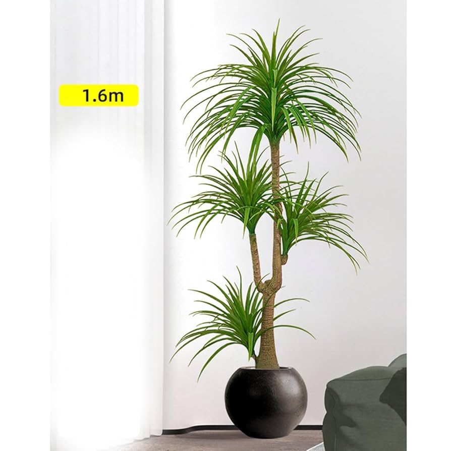 Amazon｜HGJH フェイクグリーン 人工観葉植物 観葉樹 黒い鉢付き